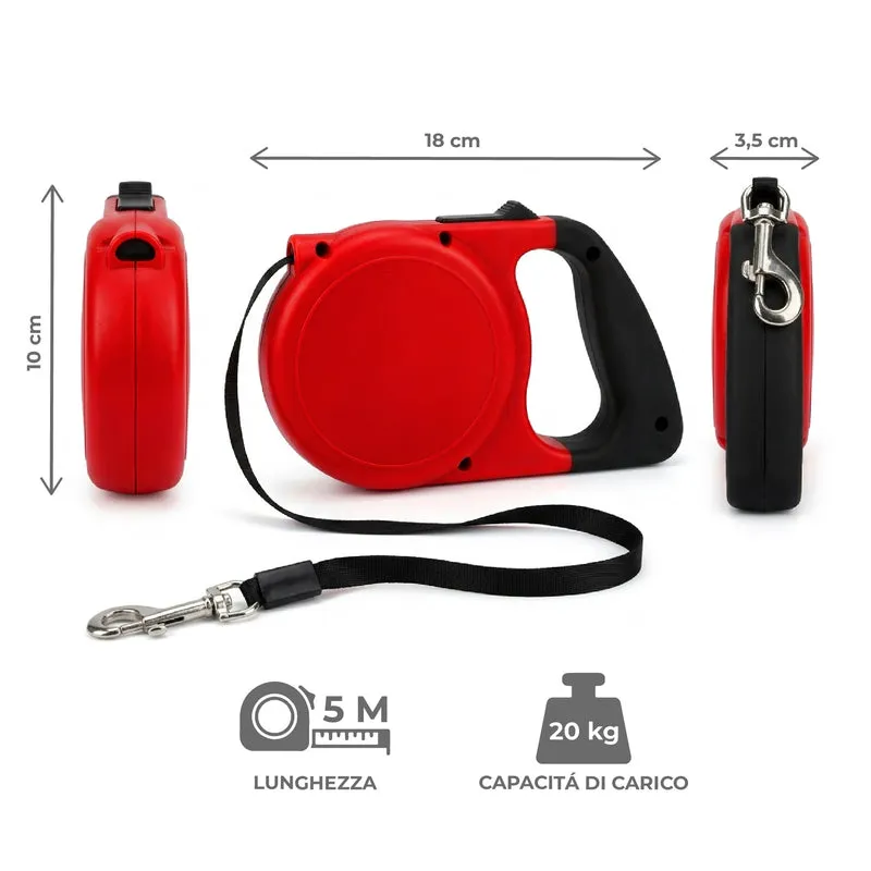 Set 3 Guinzagli Estensibili per Cani con Sistema Retrattile Il Gruppone