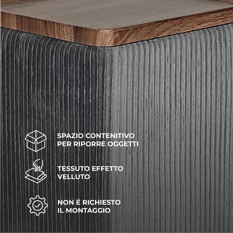 Set 2 Pouf Contenitore Quadrati in Velluto Il Gruppone