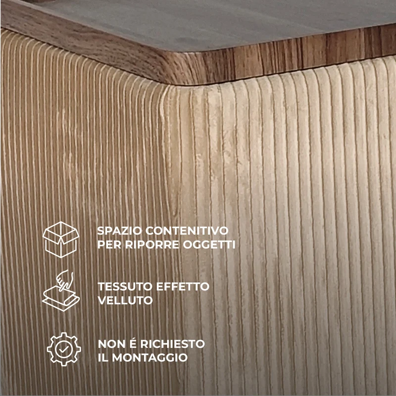 Set 2 Pouf Contenitore Quadrati in Velluto Il Gruppone
