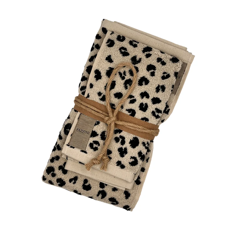 Coppia di Asciugamani in Spugna di Cotone Animalier - Tabby