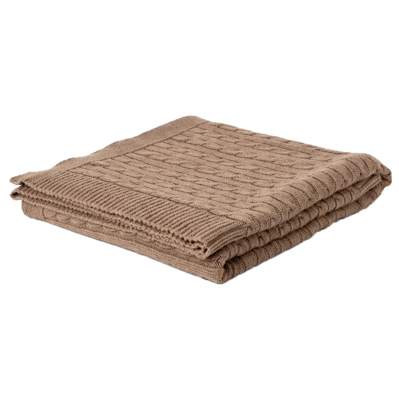 Plaid in Puro Cachemire a Maglia - Treccia