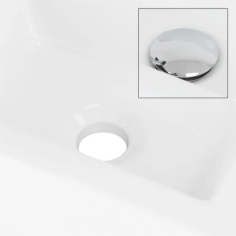 LuxeBath | Waschbecken Rechteckig ohne Überlauf aus Keramik Waschplatz Handwaschbecken für das Badezimmer