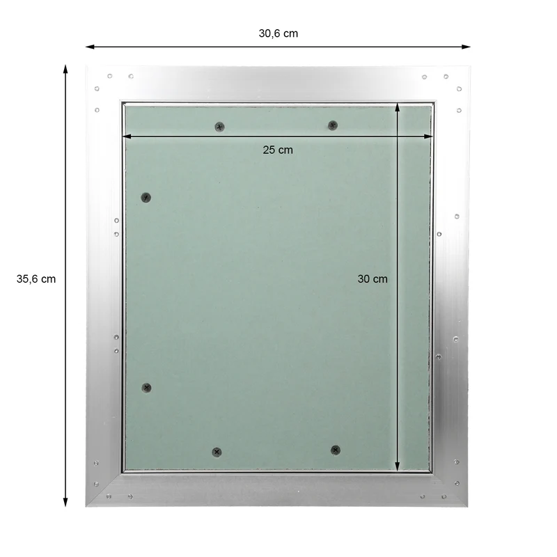 Revisionsklappe GK-Einlage 250x300 mm mit Rahmen aus Aluminium