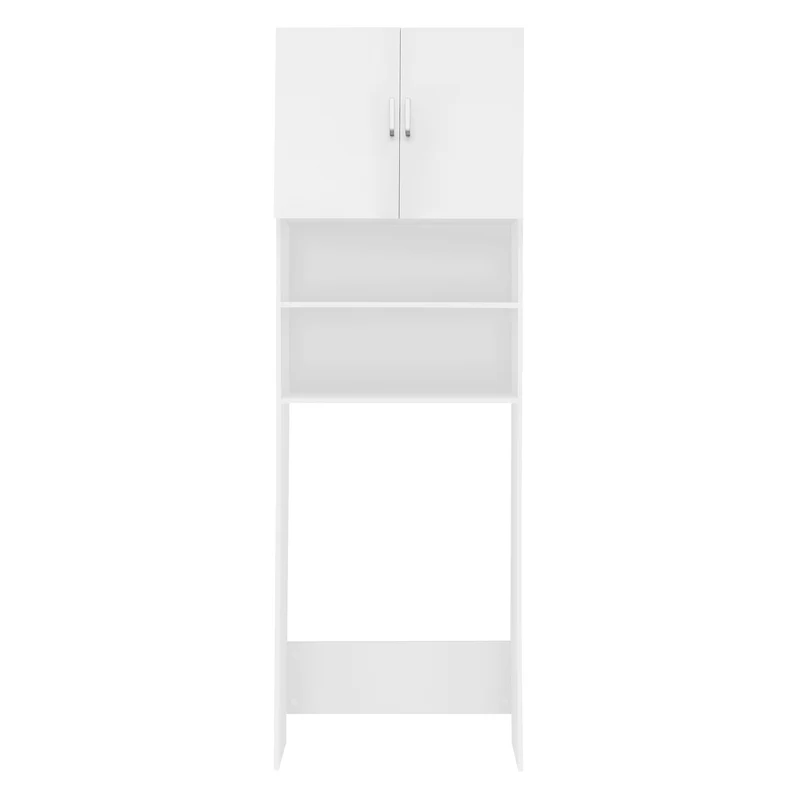 Waschmaschinenschrank mit zwei Türen 190x63 cm Weiß