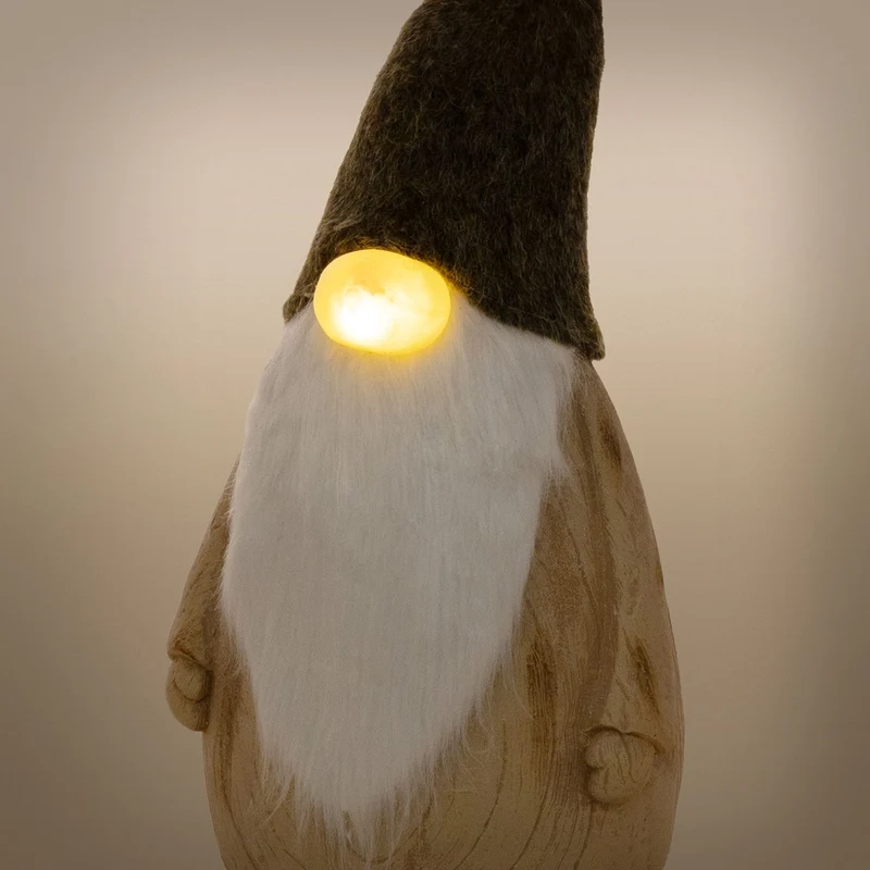 ECD GERMANY | LED-Weihnachtswichtel mit leuchtender Nase 66-88 cm Weihnachtsdeko Innen Wichtelfigur mit Mütze Weihnachtsfigur Zwerg Batteriebetrieben