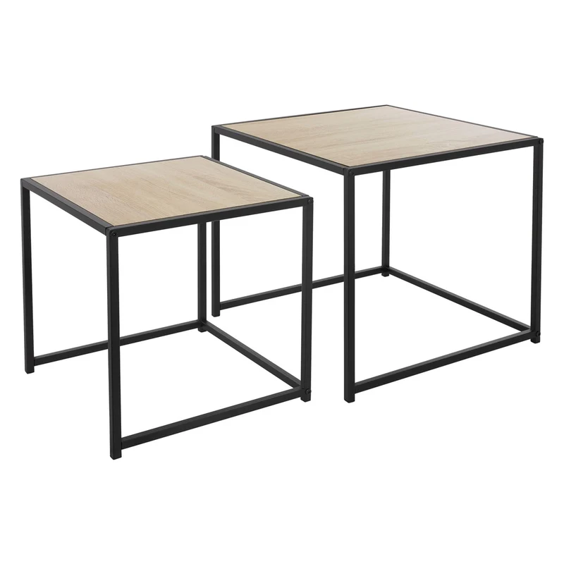 ML-Design | Beistelltisch 2er Set aus Metall, Couchtisch Satztische 2 Größen