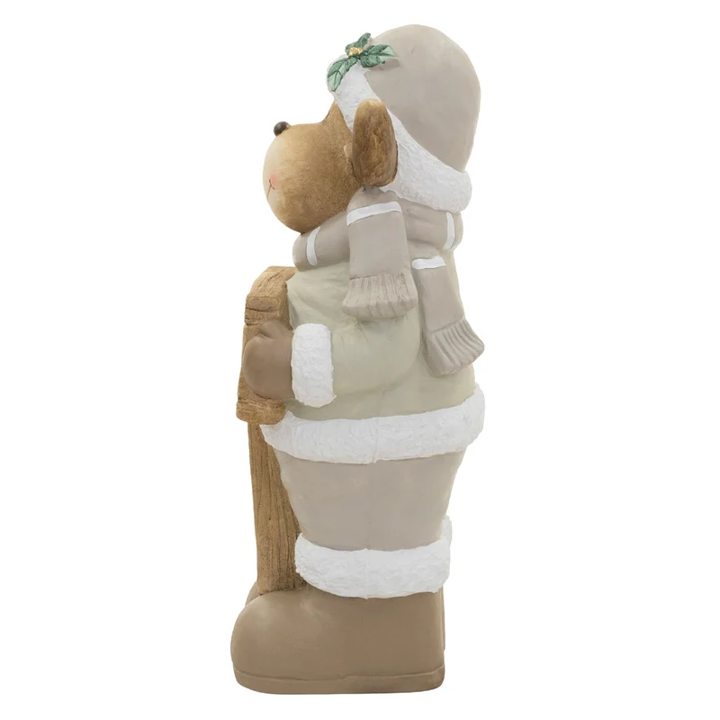 ECD GERMANY | Weihnachtselch-Figur mit LED-Beleuchtung 76 cm Weihnachtsdeko Innen Elch Weihnachtsfigur Batteriebetrieben Weihnachten Dekofigur Rentier