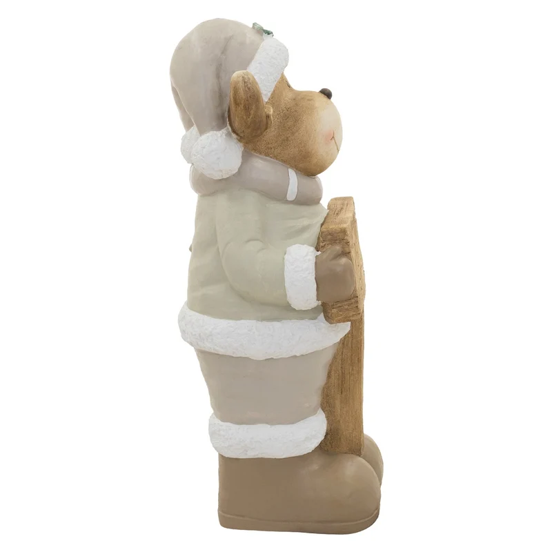 ECD GERMANY | Weihnachtselch-Figur mit LED-Beleuchtung 76 cm Weihnachtsdeko Innen Elch Weihnachtsfigur Batteriebetrieben Weihnachten Dekofigur Rentier