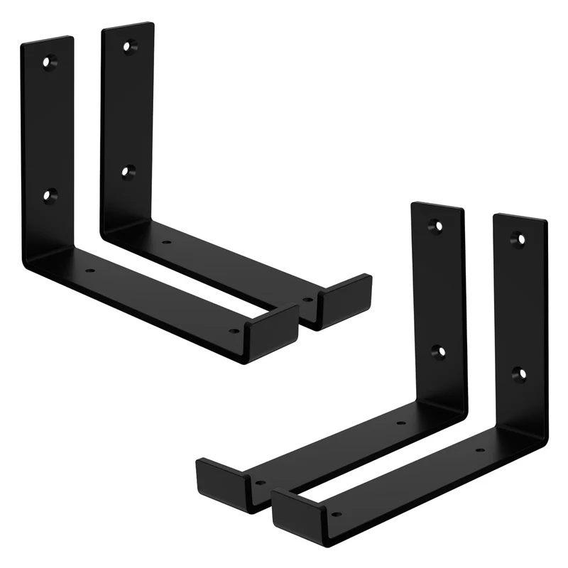 ML-Design | Wandkonsole 2er Set aus Stahl, Regalwinkel Regalhalterung