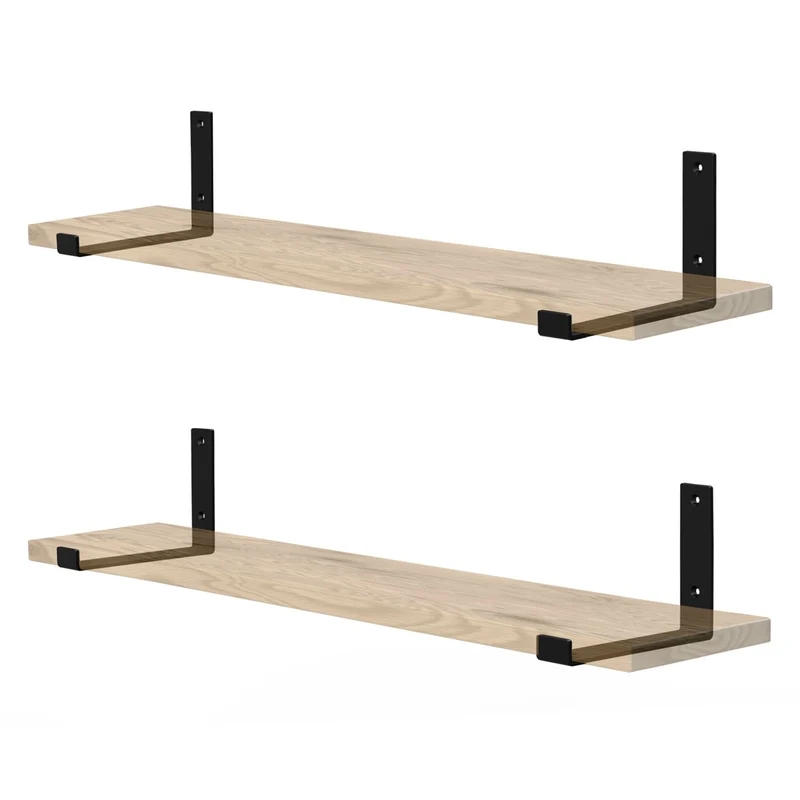 ML-Design | Wandkonsole 2er Set aus Stahl, Regalwinkel Regalhalterung