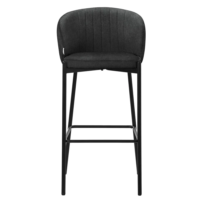 B-Ware Barhocker 2er Set Anthrazit 50x101x54 cm mit Rückenlehne und Fußstütze bis 120 kg ML-Design