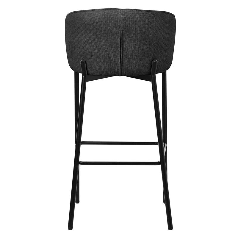 B-Ware Barhocker 2er Set Anthrazit 50x101x54 cm mit Rückenlehne und Fußstütze bis 120 kg ML-Design