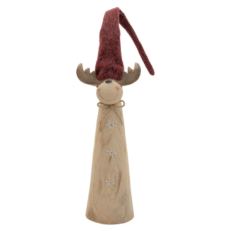 ECD GERMANY | Weihnachtselch-Figur mit LED-Beleuchtung 80-113 cm Braun Weihnachtsdeko Innen LED-Rentier Weihnachtsfigur Batteriebetrieben Dekofigur