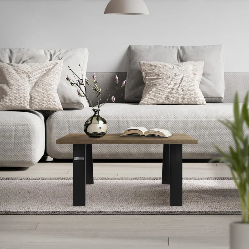 2er Set Tischkufen Bankkufen Loft 44x42 cm Schwarz Profil 8x2 cm Stahl U-Form ML-Design