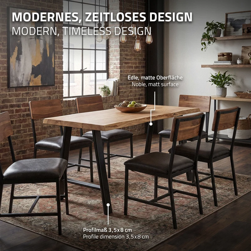 ML-DESIGN | Tischbeine 2er Set A-Form mit flaches Profil 60x72 cm aus Stahl Schwarz Tischgestell Tischfüße Tischkufen für Esstisch & Schreibtisch