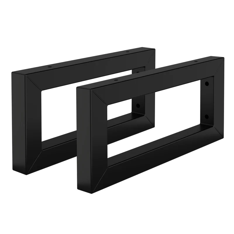 Wandkonsole Regalhalterung 2er Set 350 x 150 mm Schwarz aus Stahl ML-Design