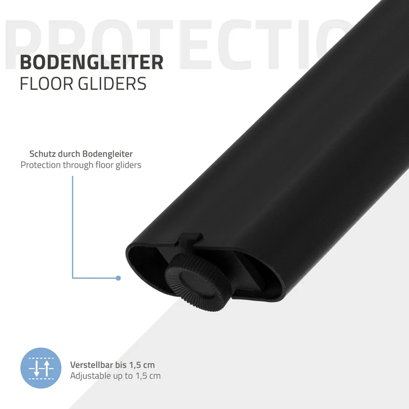 ML-DESIGN | Tischbeine 2er Set A-Form mit flaches Profil 60x72 cm aus Stahl Schwarz Tischgestell Tischfüße Tischkufen für Esstisch & Schreibtisch
