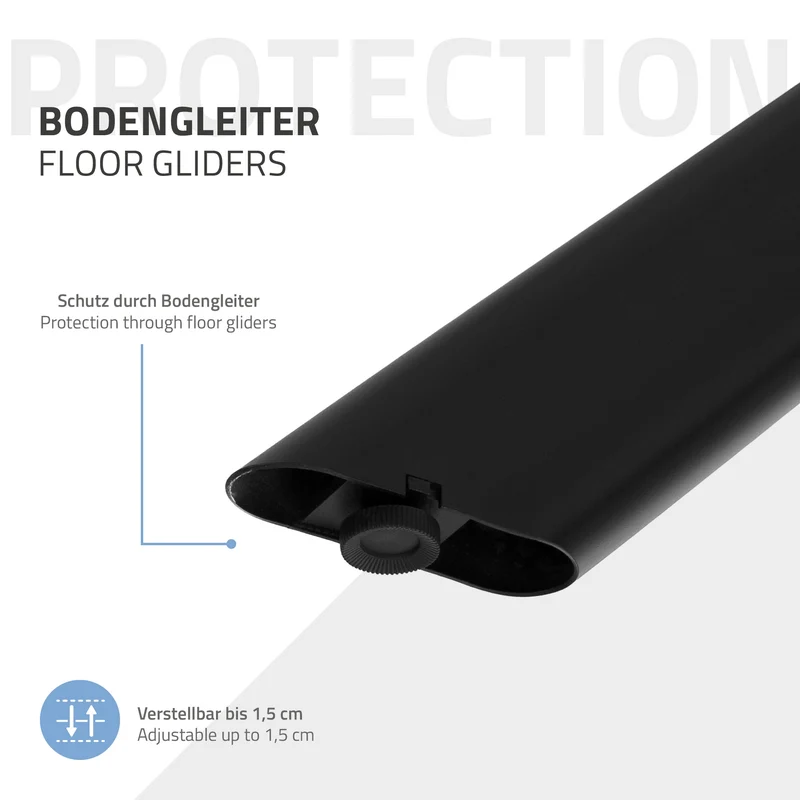 ML-DESIGN | Tischbeine Spider-Design mit flaches Profil 120x78x71,5 cm aus Stahl Schwarz Tischgestell Tischfüße Tischkufen für Esstisch