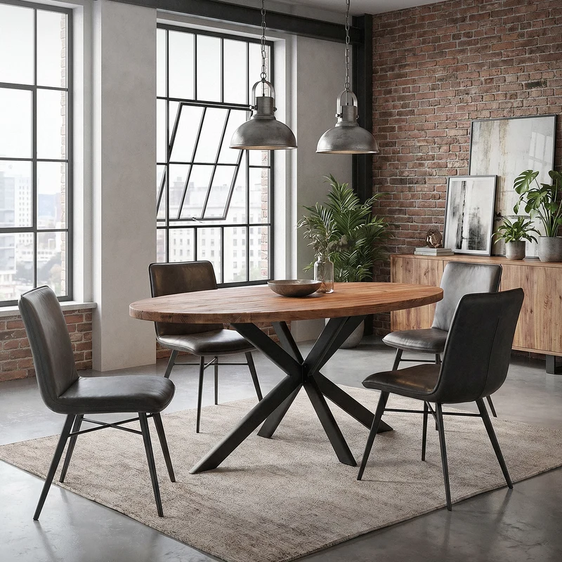 ML-DESIGN | Tischbeine Spider-Design mit flaches Profil 120x78x71,5 cm aus Stahl Schwarz Tischgestell Tischfüße Tischkufen für Esstisch