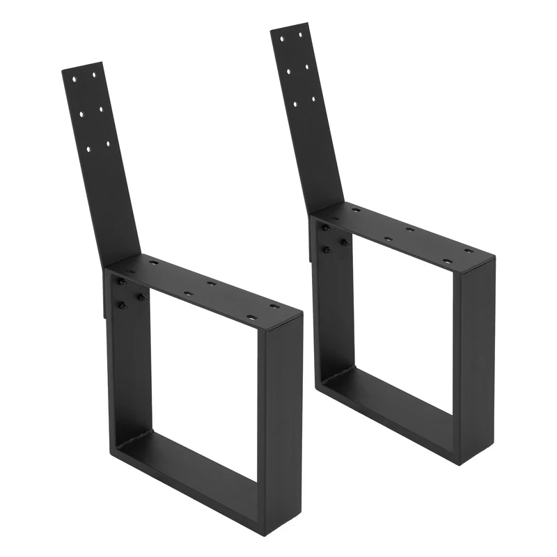Bankgestell Bankkufen 2er Set O-Design 40 x 78,5 cm Schwarz aus Stahl ML-Design