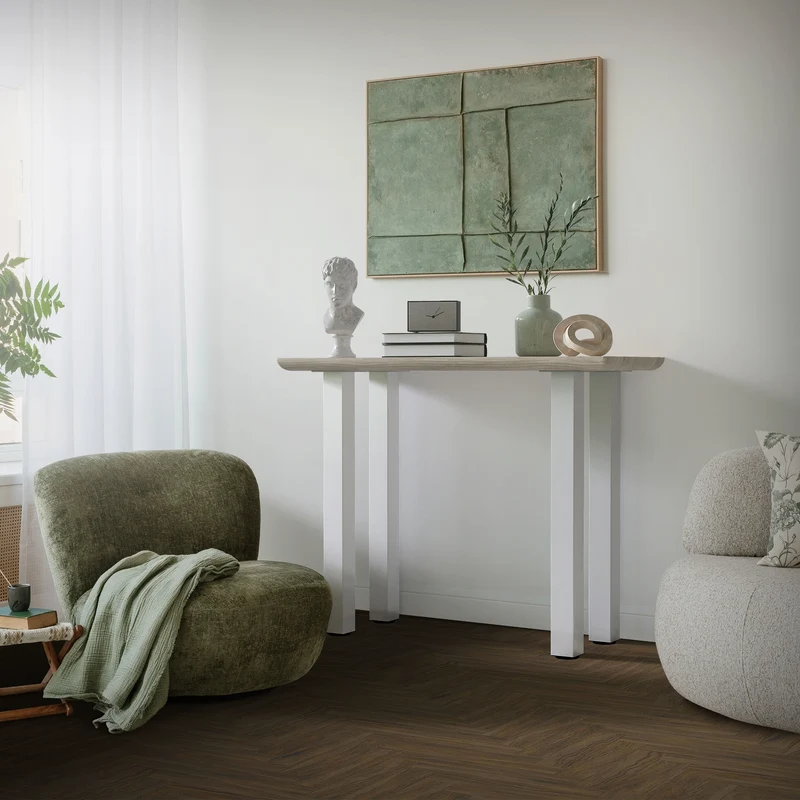 4er Set Tischbeine I-Design 90cm Weiß glänzend höhenverstellbare Tischgestell aus pulverbeschichteter Stahl, Profil 8x8cm, ML-Design