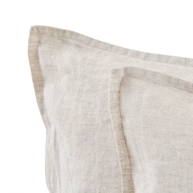 Completo Lenzuola in Cotone StoneWash con Balza in Lino - Sierra