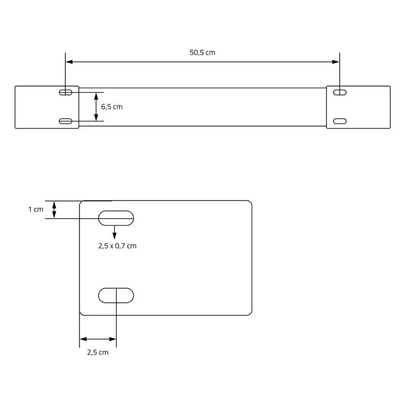 B-Ware Tischbeine Tischgestell 2er Set U-Design 70x74 cm Schwarz aus Stahl ML-Design