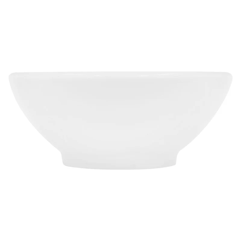 LuxeBath | Waschbecken Rund inkl. Überlauf Ø 420x170 mm aus Keramik Waschplatz Handwaschbecken für das Badezimmer