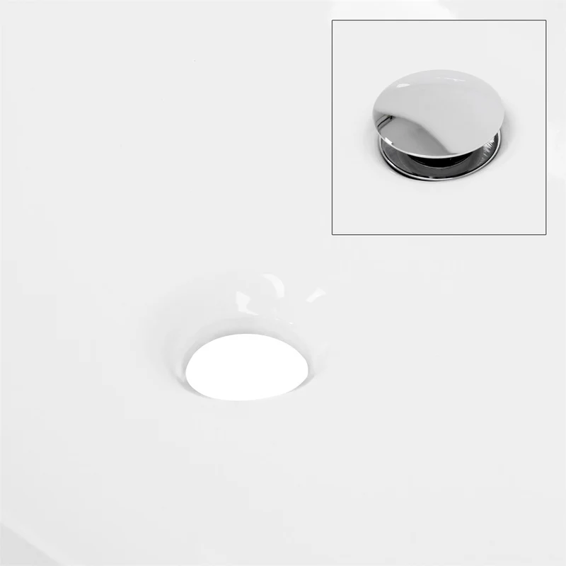 LuxeBath | Waschbecken Diamantform ohne Überlauf Ø 420x135 mm aus Keramik Waschplatz Handwaschbecken für das Badezimmer