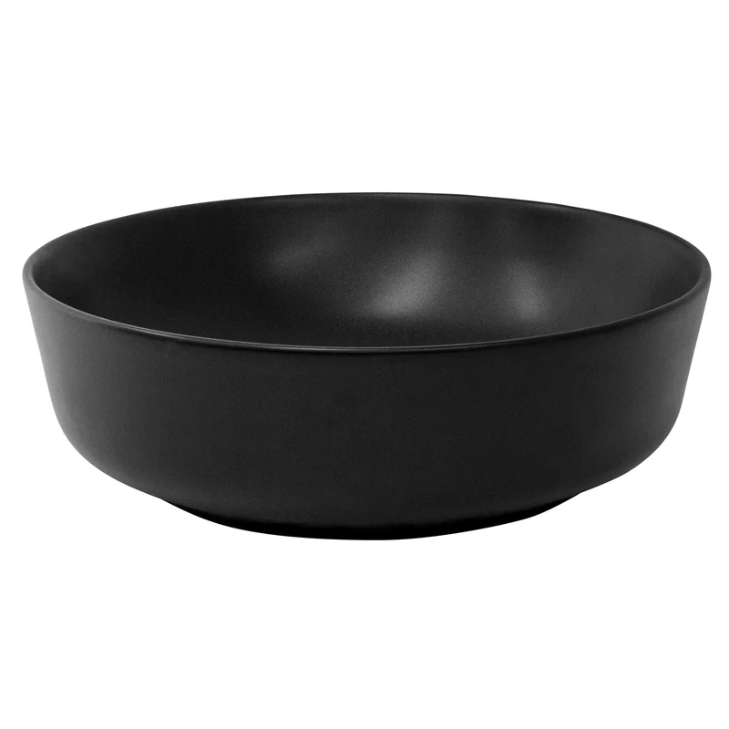 LuxeBath | Waschbecken Rund ohne Überlauf Ø 400x135 mm aus Keramik Waschplatz Handwaschbecken für das Badezimmer
