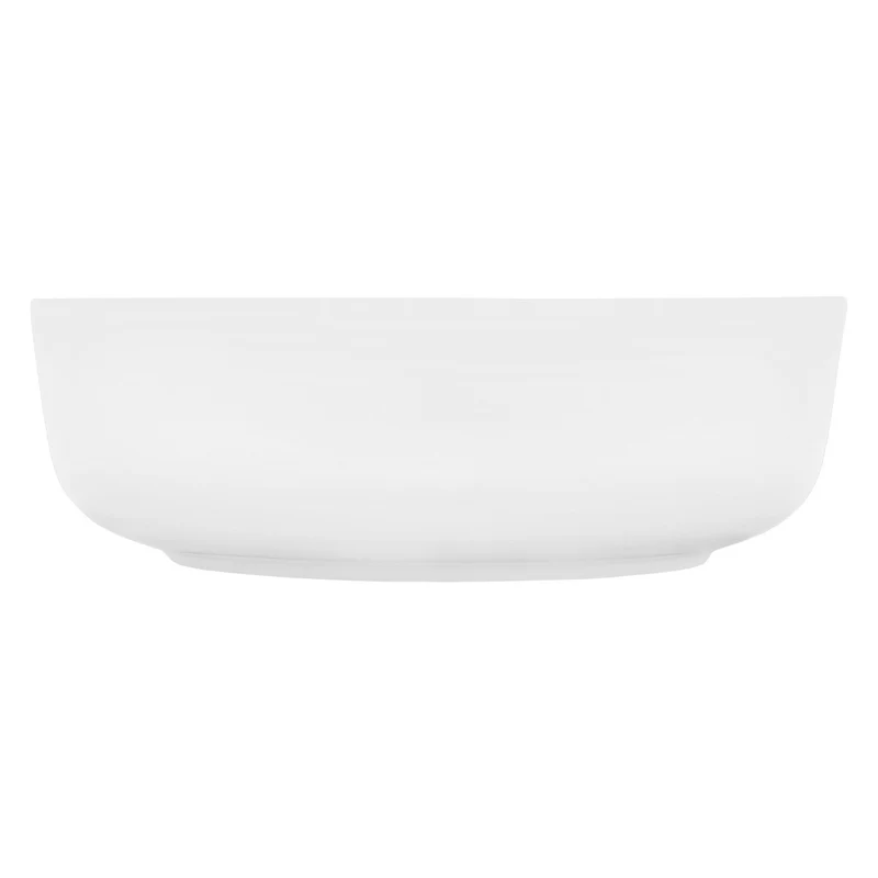 LuxeBath | Waschbecken Rund ohne Überlauf Ø 400x135 mm aus Keramik Waschplatz Handwaschbecken für das Badezimmer
