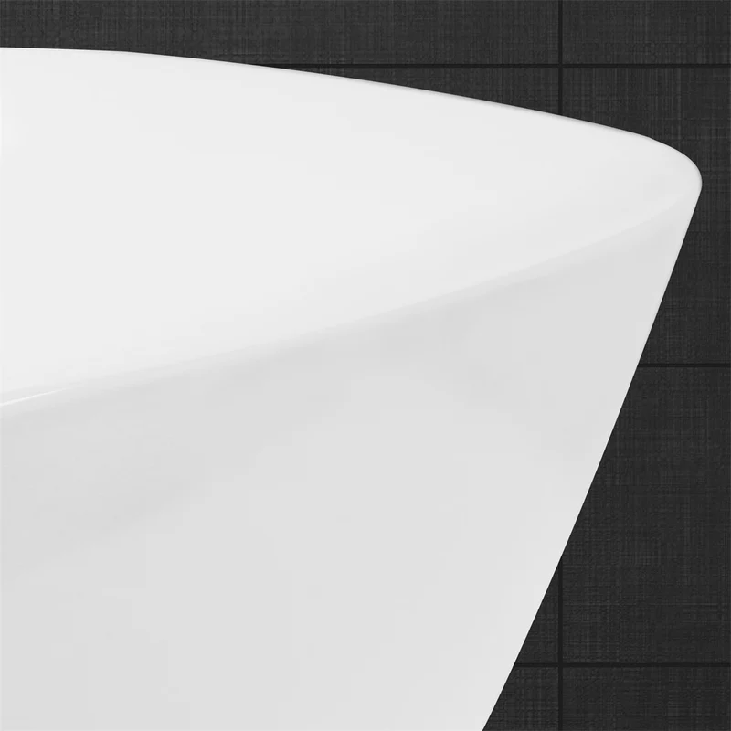 LuxeBath | Waschbecken Oval oder Rund ohne Überlauf aus Keramik Waschplatz Handwaschbecken für das Badezimmer