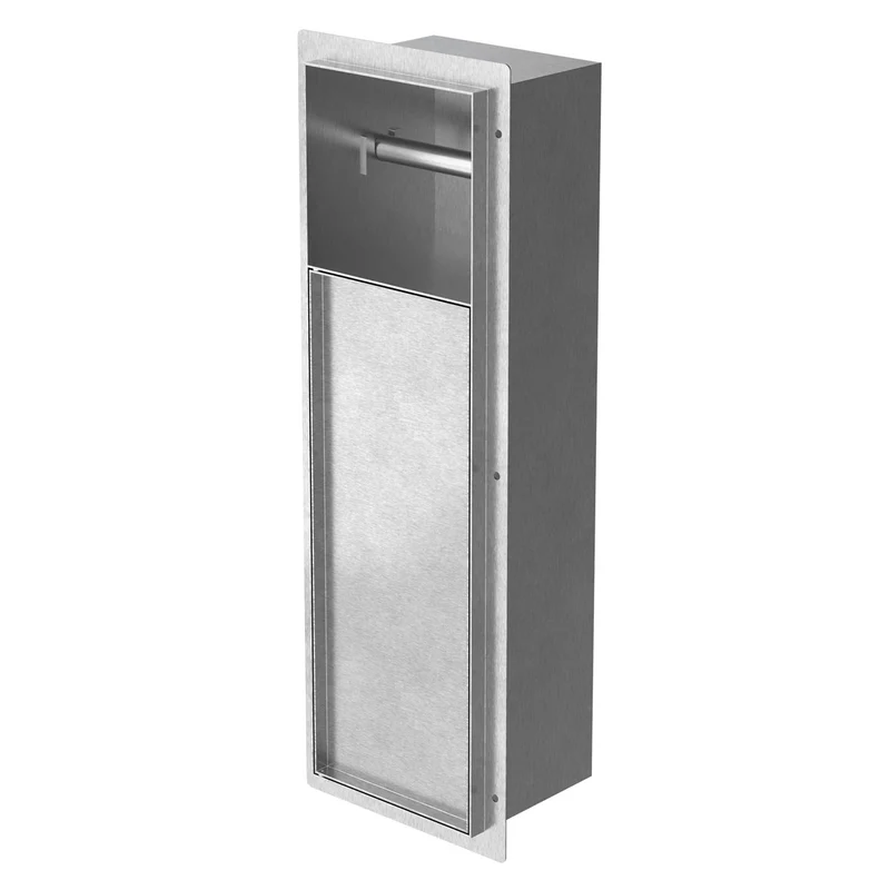 LuxeBath | Unterputz-Schrankmodul befliesbar 60x20x14cm, aus Edelstahl, WC Wandnische, Einbauschrank
