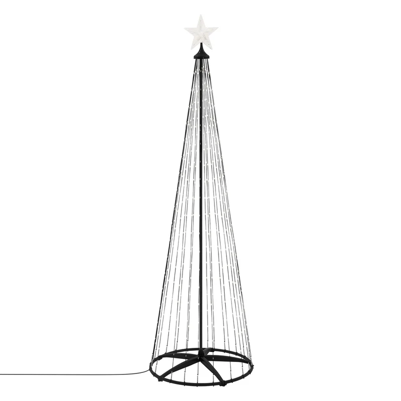 LED Weihnachtsdeko Baum Außen 210 cm mit 370 warmweißen LEDs