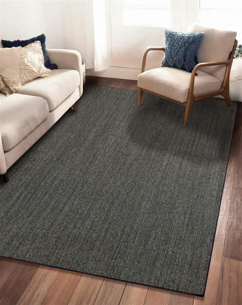 Tappeto Etnico Sisal Boucle Grigio