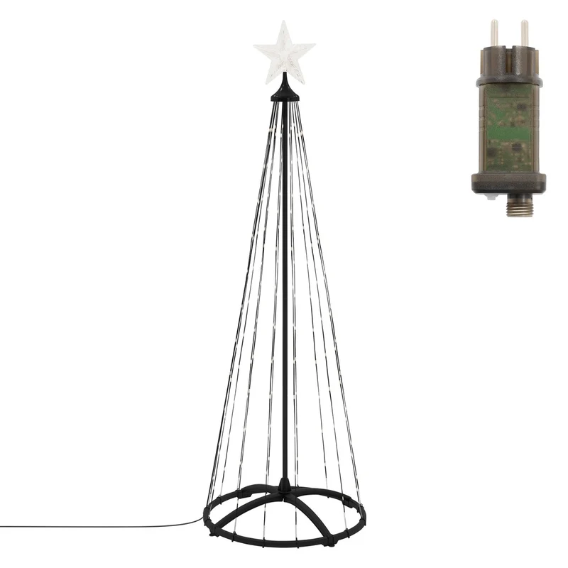 ECD Germany | LED Weihnachtsdeko Baum Außen mit warmweißen LEDs