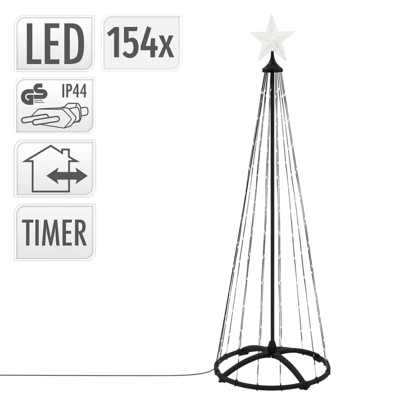 ECD Germany | LED Weihnachtsdeko Baum Außen mit warmweißen LEDs