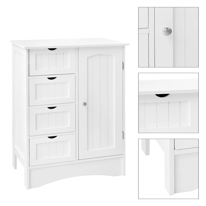 B-Ware Badezimmerschrank Badschrank Weiß 55x81x30 cm ML-Design