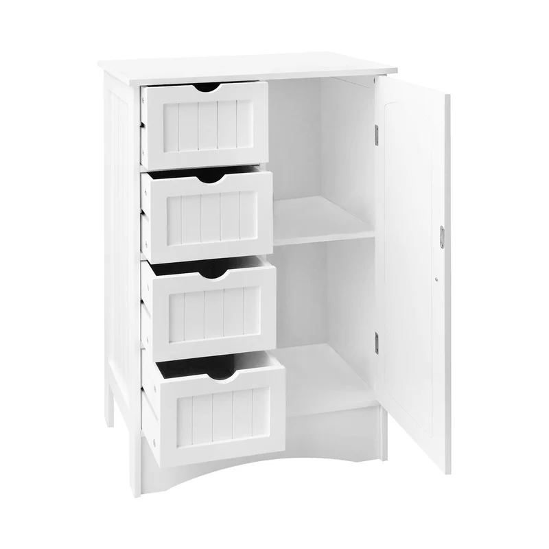 B-Ware Badezimmerschrank Badschrank Weiß 55x81x30 cm ML-Design
