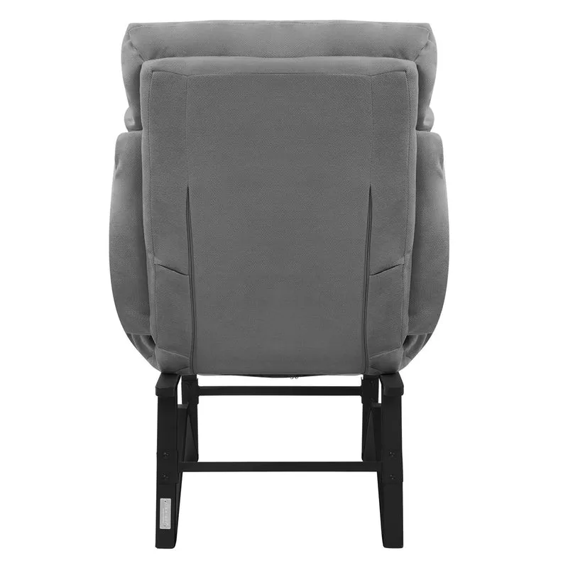 B-Ware Loungesessel mit Armlehnen Grau Relaxsessel mit Leinenbezug ML-Design
