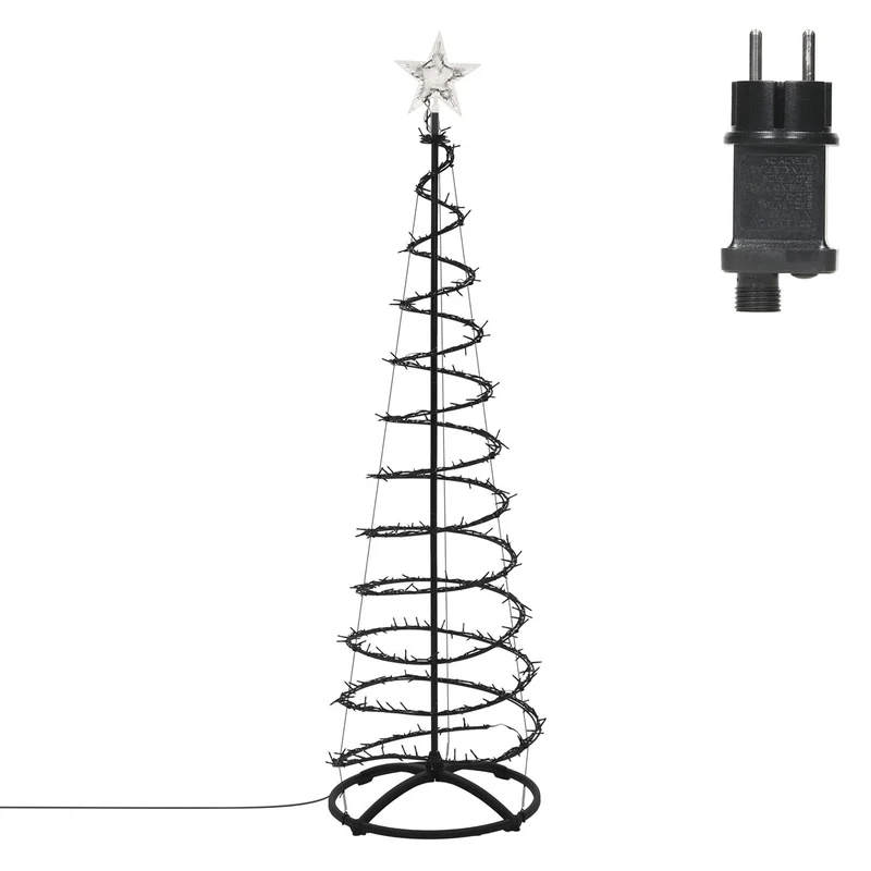 ECD Germany | LED Weihnachtsbaum mit Lichterkette, 180 cm, Weihnachtsdeko Innen/Außen, 640 LED Warmweiß, Tannenbaum Lichterbaum Weihnachtsbeleuchtung
