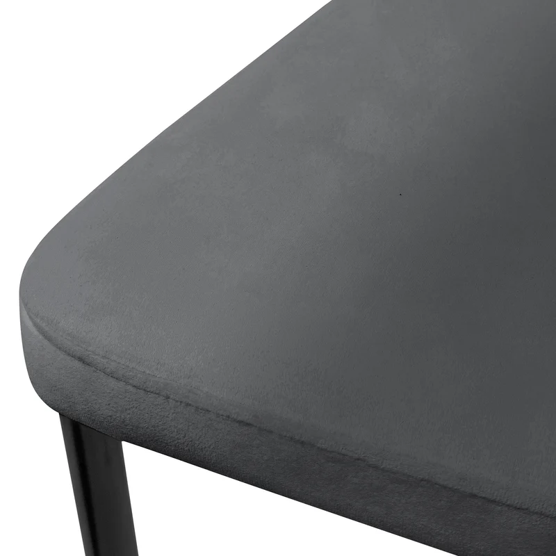 B-Ware Esszimmerstuhl 4er Set Grau mit Samtbezug und Metallbeinen Küchenstuhl ML-Design