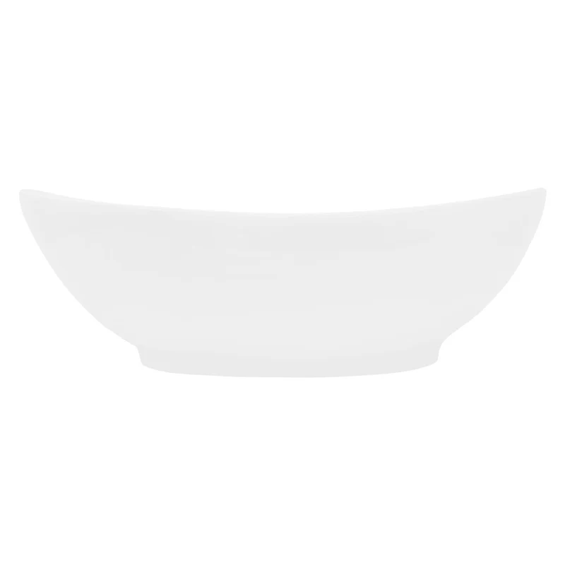 LuxeBath | Waschbecken Oval mit Überlauf aus Keramik Waschplatz Handwaschbecken für das Badezimmer