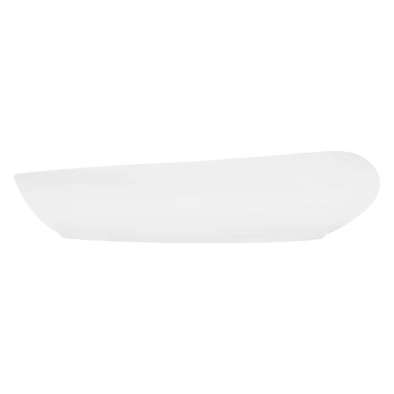 LuxeBath | Waschbecken Oval ohne Überlauf 585x375x145 mm aus Keramik Waschplatz Handwaschbecken für das Badezimmer