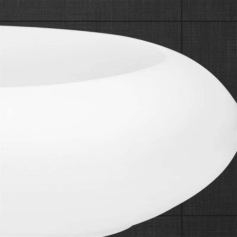 LuxeBath | Waschbecken Oval ohne Überlauf 585x375x145 mm aus Keramik Waschplatz Handwaschbecken für das Badezimmer