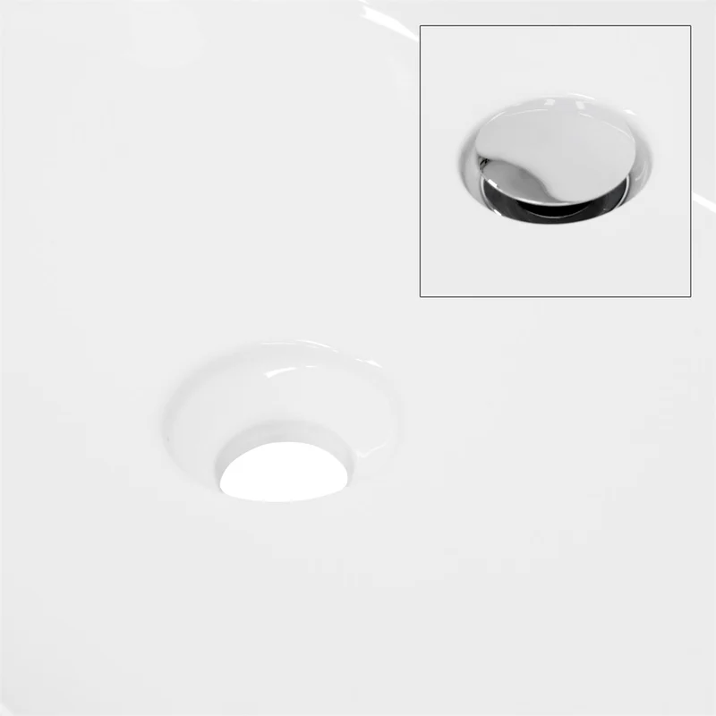 LuxeBath | Waschbecken Oval ohne Überlauf 605x380x125 mm aus Keramik Waschplatz Handwaschbecken für das Badezimmer