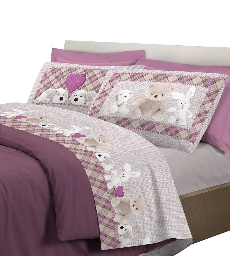 Completo Letto Lenzuola,Stampa Digitale Peluche Il Gruppone