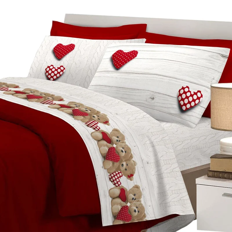 Completo letto orsetti in cotone made in italy Il Gruppone