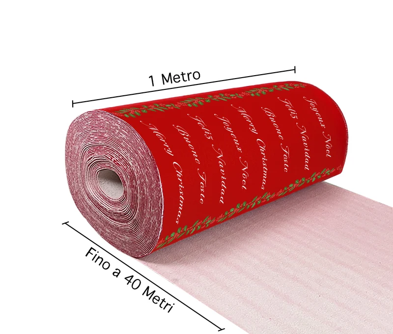 Rotolo 1x40 Metri Passatoia Tappeto Rosso Negozi Red Carpet Matrimoni Natale Cerimonie Eventi Natalizio Vetrina Negozio