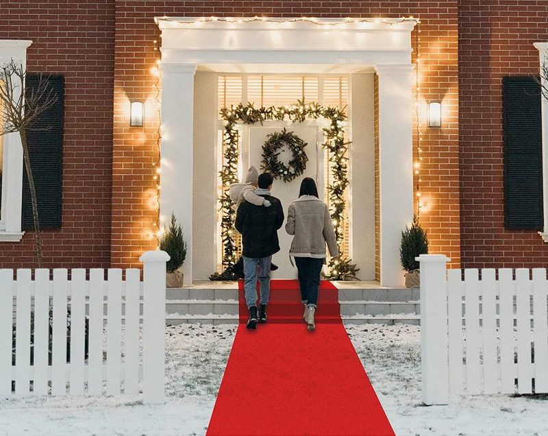 Rotolo 1x40 Metri Passatoia Tappeto Rosso Negozi Red Carpet Matrimoni Natale Cerimonie Eventi Natalizio Vetrina Negozio